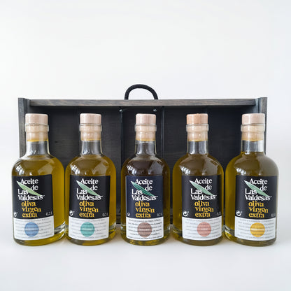 Olivenöl nativ extra Probierset aus 5x 0,2l Flaschen Las Valdesas 
